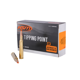 HSM AMMO TIPPING POINT 2 7MM-08 162GR. HORNADY SST