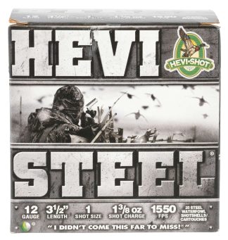 HEVI SHOT HEVISTEEL 12GA 3.5” 1-3/8OZ #1
