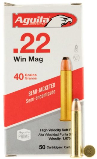 AGUILA .22 WIN MAG SOFT POINT 40 GR