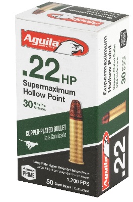 AGUILA .22 LR SUPER MAX HP 30 GR