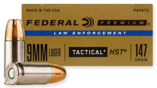 FEDERAL 9MM LUGER 50 RDS BOX 147GR. TACTICAL HST HP