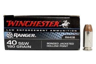 WIN. 40 S&W 180GR. JHP BONDED 50 RDS BOX
