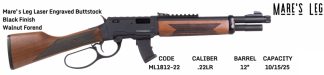 MORISSON LEVER MARES LEG c.22 LR 12" WALNUT FOREND 10 SHOT