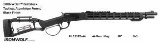 MORISSON LEVER IRONWOLF 44 MAG 18" BLACK TACT FOREND 8 1