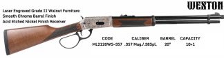 MORISSON LEVER WESTON 357 MAG 20" WALNUT 10 1