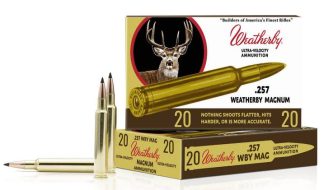 WEATHERBY 257 WBY 100 GR SCIROCCO, 80TH CE RETRO 80TH - WHIT